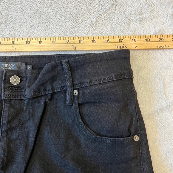Hudson Los Angeles Black Denim Jeans Women's Size 14 Bootcut - Picture 6 of 12